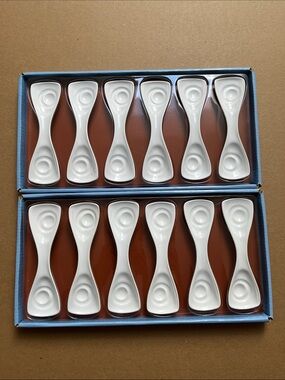 12 Trudeau Ceramic Double-ended Spoons